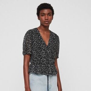 All saints pippa peplum top